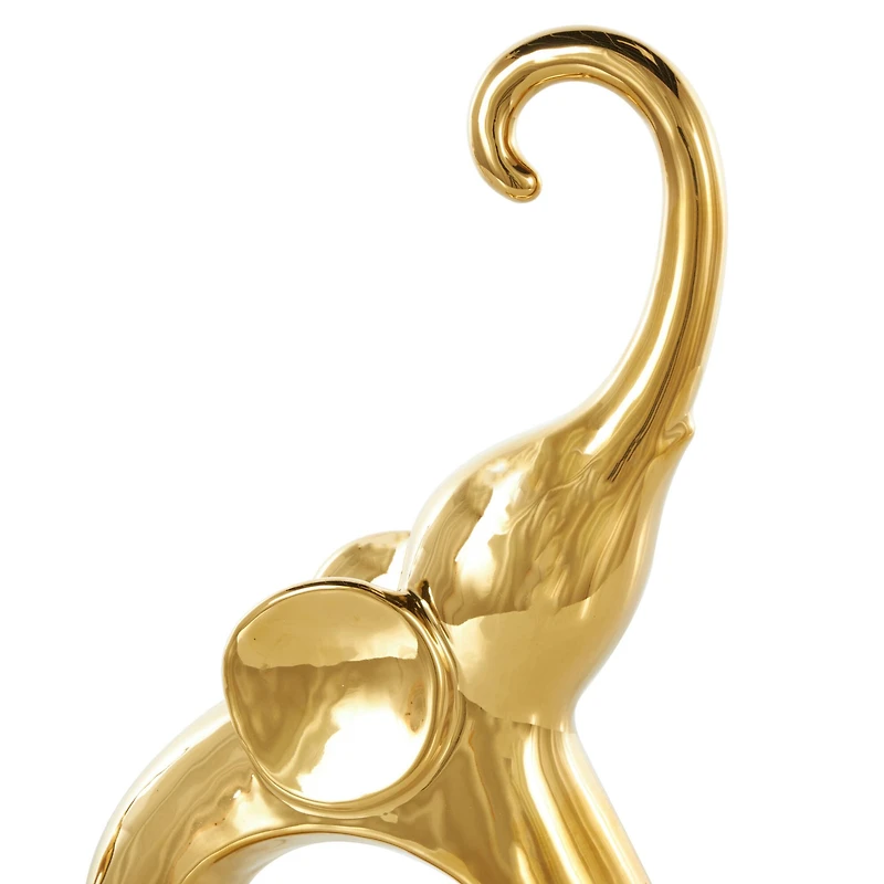 Abstract Arched Elephant Ceramic Sculpture Set