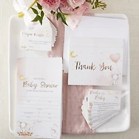 Kate Aspen® Pink Elephant Baby Shower Invitation & Thank You Card Bundle