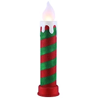 24" Red & Green Blow Mold Stripe Candle