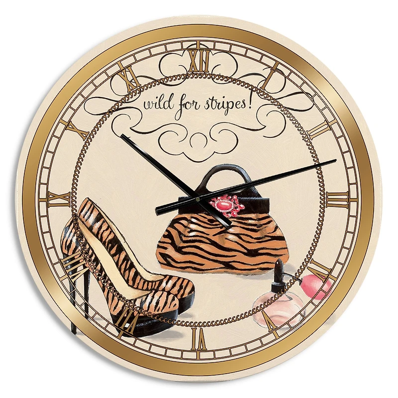 Designart Fashion Handbags I Glam Wall Clock