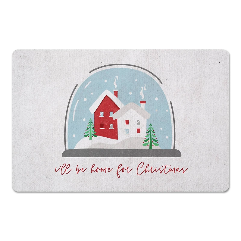 Home Christmas Snowglobe Floor Mat