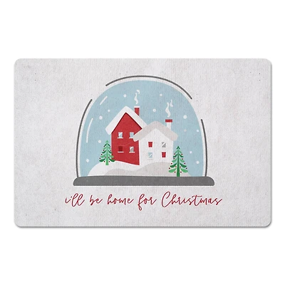 Home Christmas Snowglobe Floor Mat