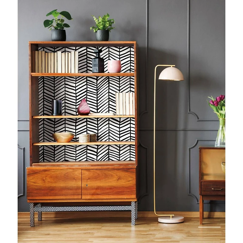 RoomMates Cat Coquillette Herringbone Peel & Stick Wallpaper