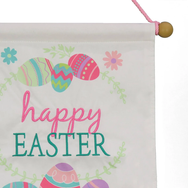 19'' Happy Easter with Eggs Banner