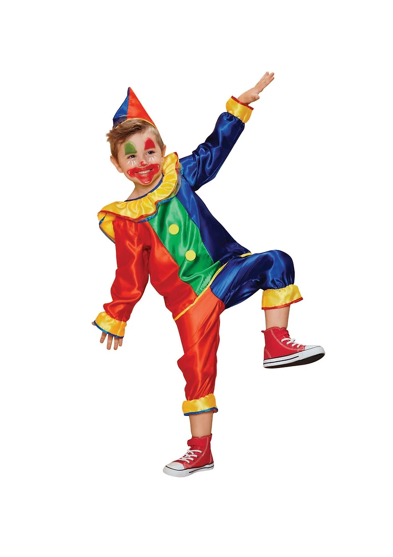Medium Yellow & Red Clown Suit Child Costume