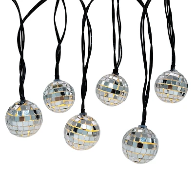 10ct. Warm White LED Silver Disco Ball Icon String Lights by Ashland®