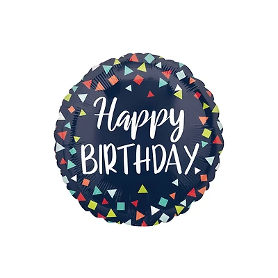 17" Happy Birthday Multi Shapes Foil Balloon