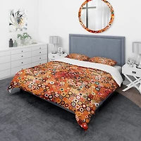 Designart 'Disco Style Pattern with Dots & Circles' Modern & Contemporary Bedding Set