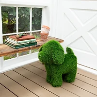 18in. UV Resistant Artificial Grass Garden Plush Topiary Puppy Dog (Indoor/Outdoor)