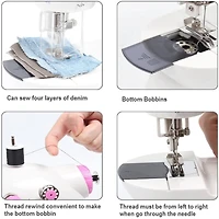 NEX™ Cute Pink Dual Speed Full-Range Sewing Machine with Bobbins & Sewing Thread