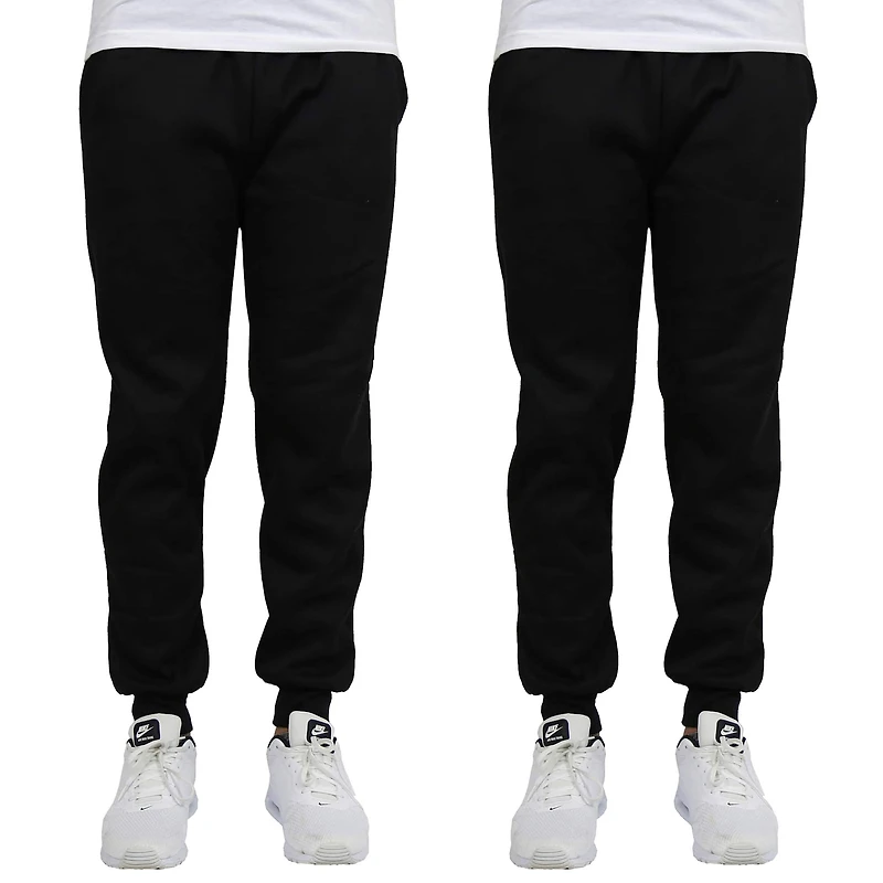 Galaxy by Harvic Men's Fleece-Lined Jogger Sweatpants 2 Pack