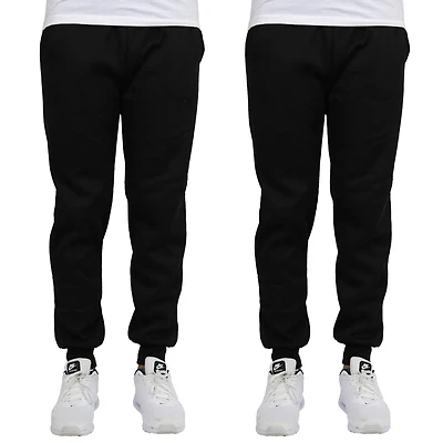 Galaxy by Harvic Men's Fleece-Lined Jogger Sweatpants 2 Pack