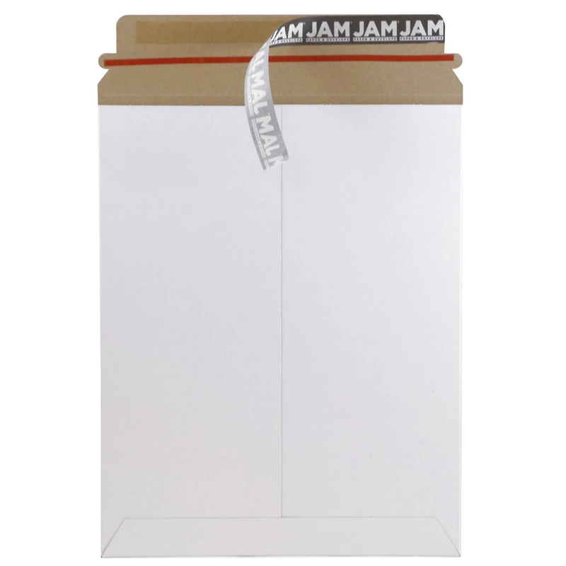JAM Paper 9" x 11.5" White Flat Photo Mailer Peel & Seal Closure Envelopes, 6ct.