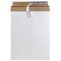 JAM Paper 9" x 11.5" White Flat Photo Mailer Peel & Seal Closure Envelopes, 6ct.