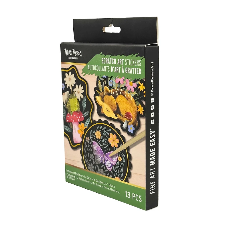 Brea Reese™ Woodland Spring Scratch Art Stickers