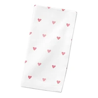 Simple Heart Pattern 10" x 10" Cotton Twill Napkin