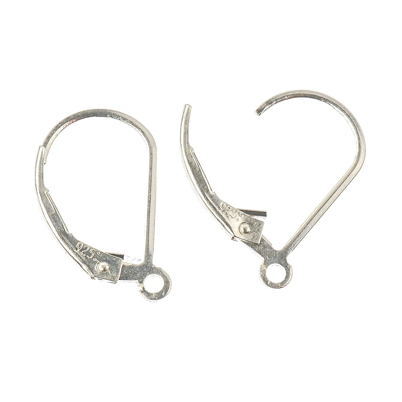 14mm Sterling Silver Lever Backs, 2ct. by Bead Landing™