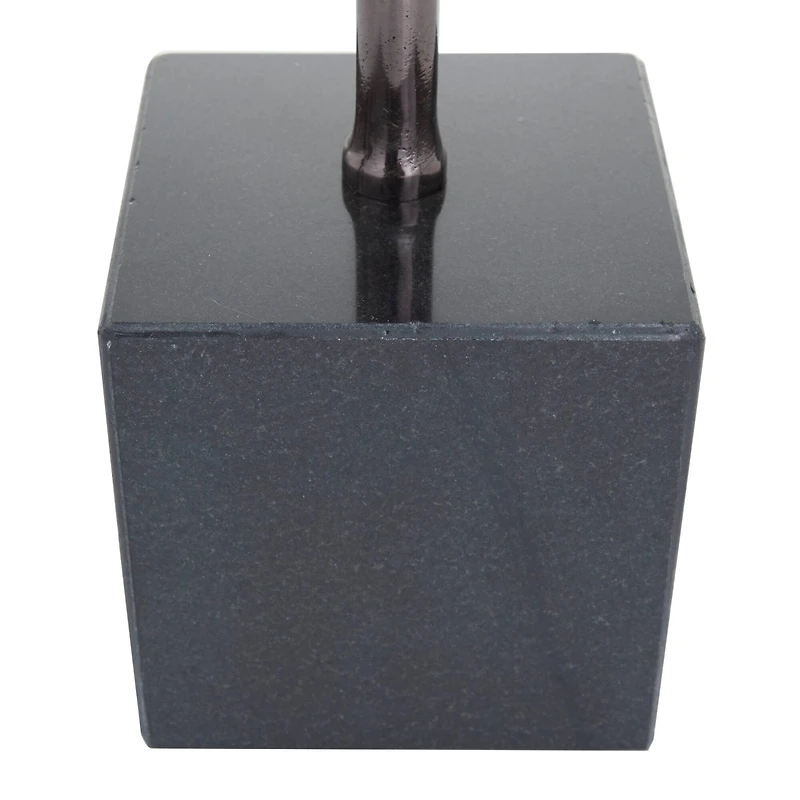 CosmoLiving by Cosmopolitan Black Marble Contemporary Sculpture, 24" x 21"