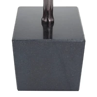 CosmoLiving by Cosmopolitan Black Marble Contemporary Sculpture, 24" x 21"