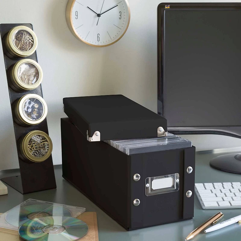 Snap-N-Store Black CD Box, 2ct.