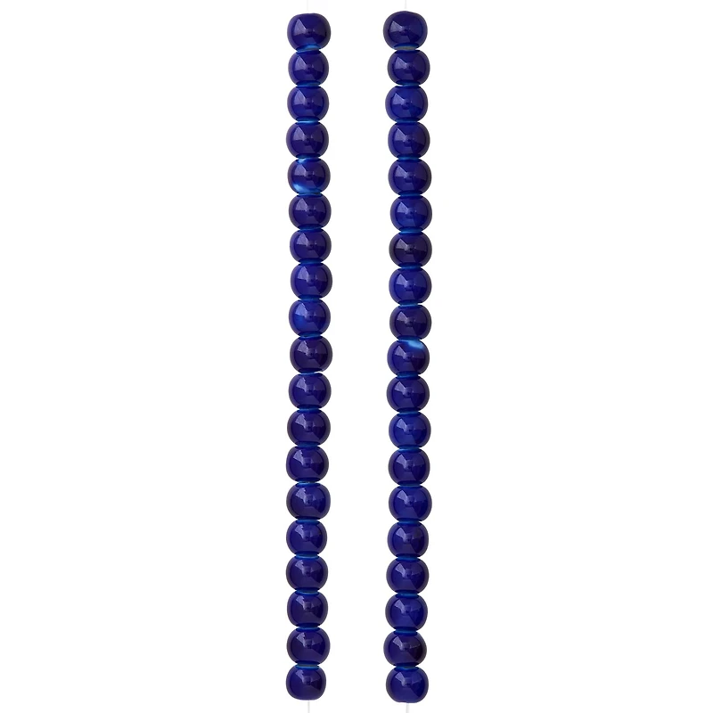 Sapphire Ceramic Round Beads, 6mm by Bead Landing™