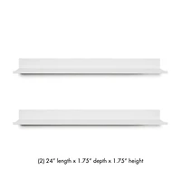 HangZ™ White 24" No Stud Photo Ledge, 2ct.
