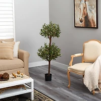 4.5ft. Potted Olive Double Topiary Tree