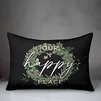Our Happy Place Throw Pillow