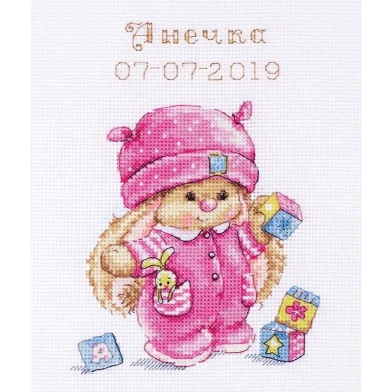 Alisa Rabbit Mi Baby Girl Cross Stitch Kit