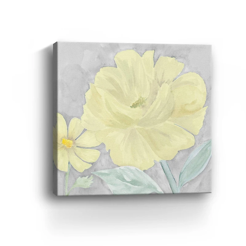 Peaceful Repose Gray Yellow IV Canvas Giclee