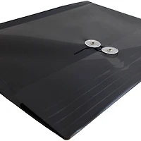 JAM Paper 9.75" x 13" Black Plastic Button String Expansion Booklet Envelopes, 108ct.