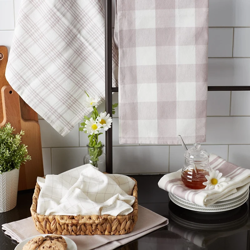 DII® Dusty Lilac Everyday Dish Towels, 5ct.