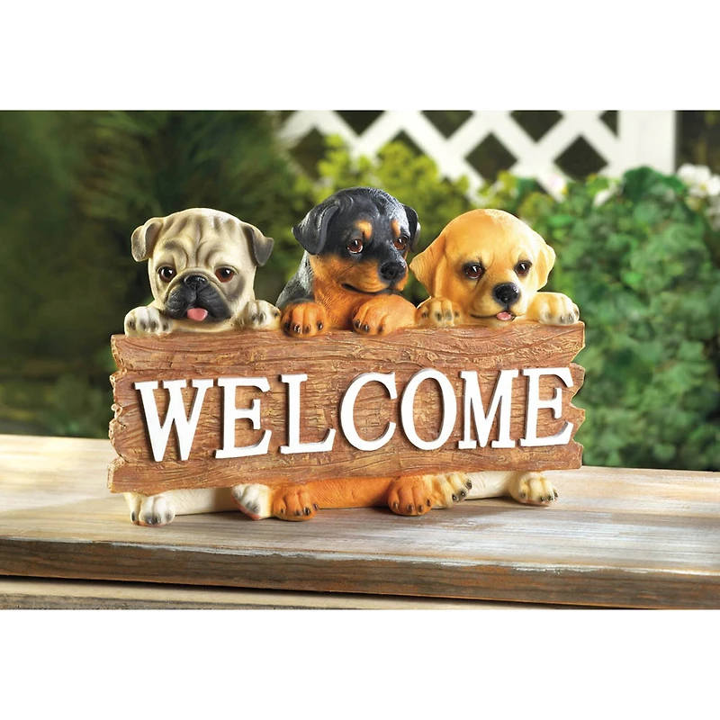 Cute Puppies Welcome Sign