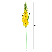 45" Yellow Gladiolus Flower Stems, 3ct.
