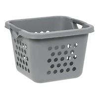 IRIS 30L Gray/Dark Gray Compact Laundry Basket Hamper, 3 Pack