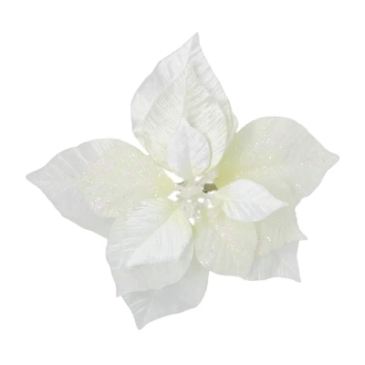 9.5" Poinsettia Clip Floral Accent by Ashland