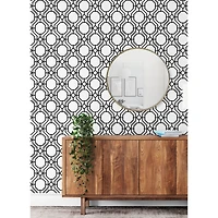 InHome Crawford Black & White Peel & Stick Wallpaper