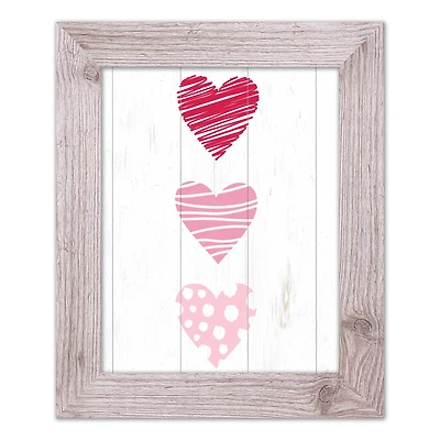 Tri Hearts Western White Framed Print