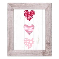 Tri Hearts Western White Framed Print