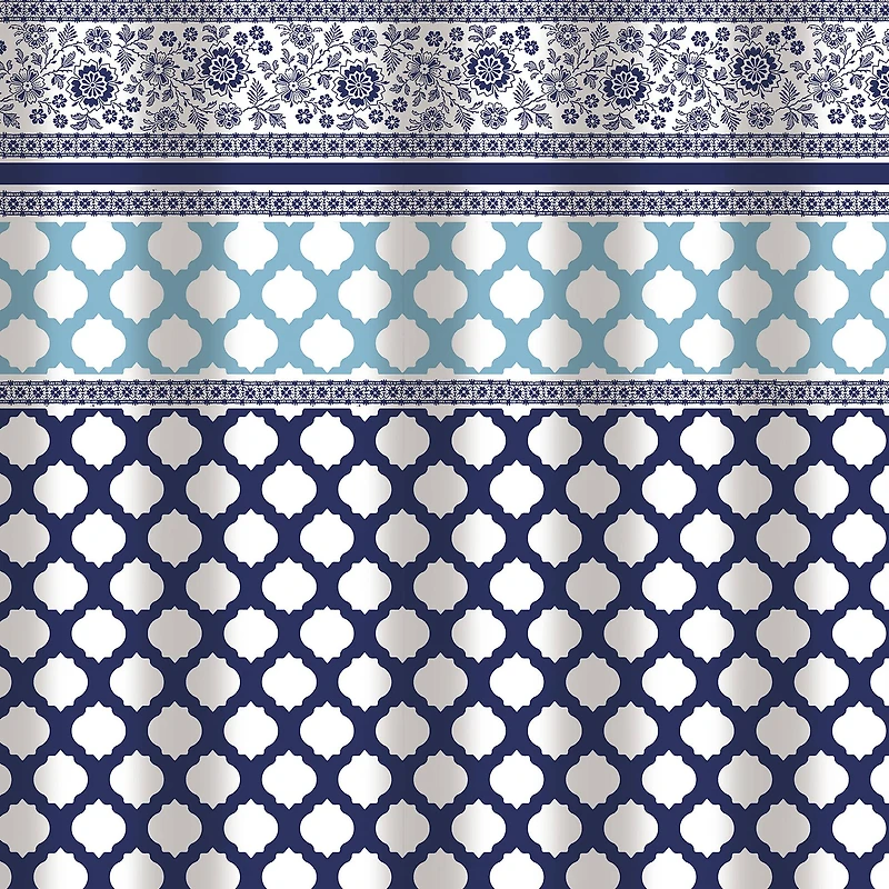 Bath Bliss Lattice Design Shower Curtain