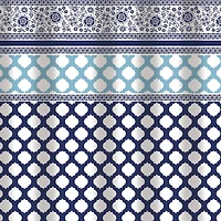 Bath Bliss Lattice Design Shower Curtain