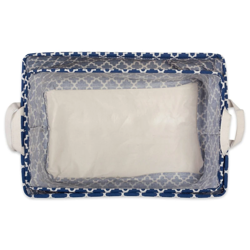 DII® Nautical Blue Lattice Laundry Bins