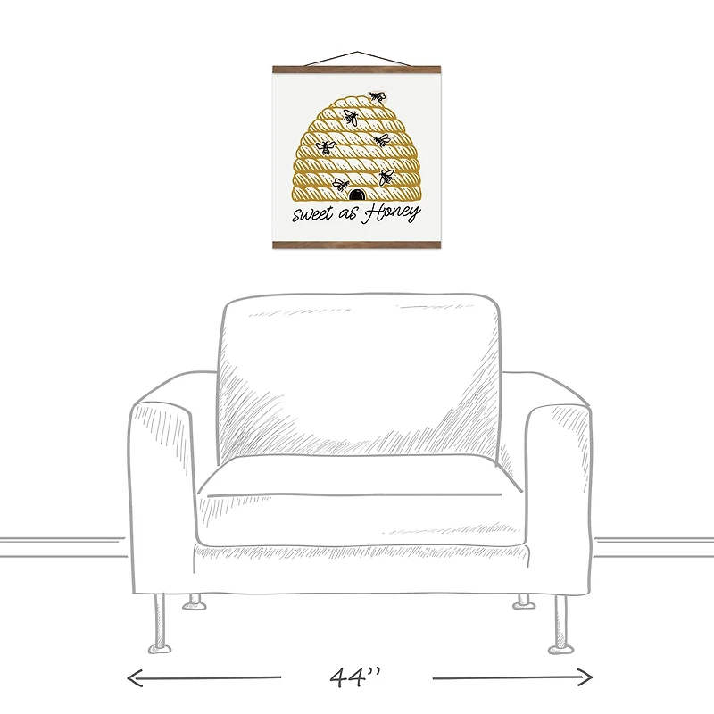 Designs Direct Sweet As Honey Hive Teak Hanging Canvas