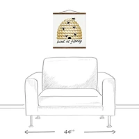 Designs Direct Sweet As Honey Hive Teak Hanging Canvas