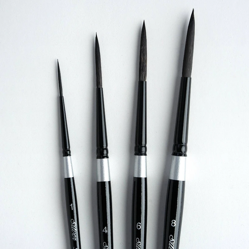 Silver Brush Limited Black Velvet® Liner Brushes Set