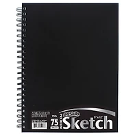 ArtSkills® Black Spiral Sketchbook with Perforated Pages, 9" x 12"