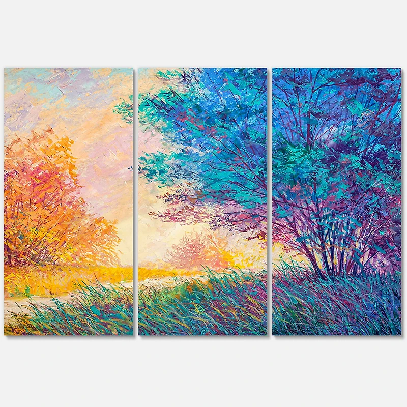 Designart - Sunset In Autumnal Landscape