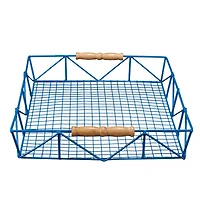 6 Pack: 14.5" Blue Wire Tray with Carrying Handles