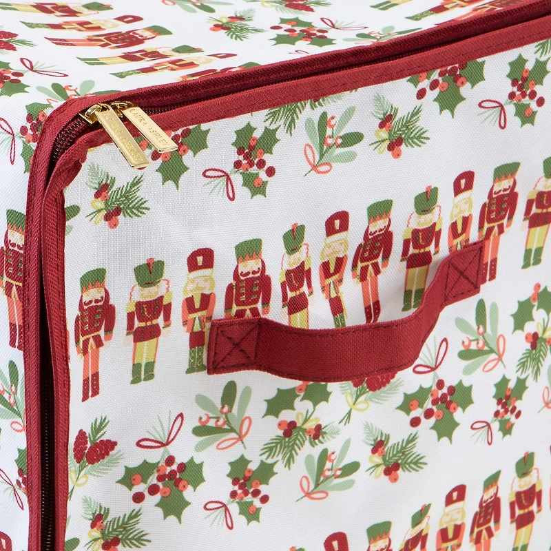Laura Ashley Nutcracker Print 112ct. Stackable Christmas Ornament Storage Box