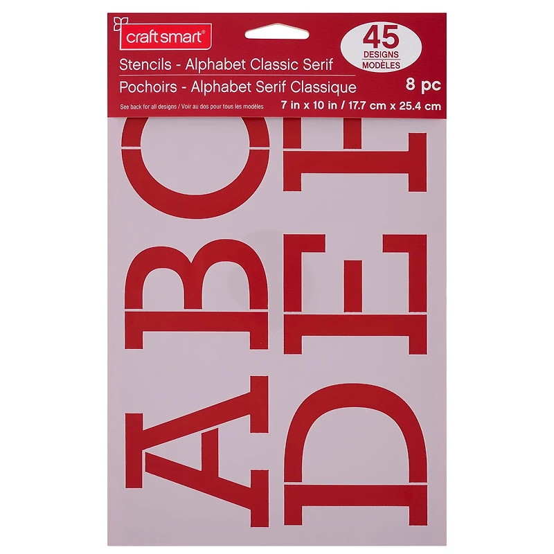 3" Classic Serif Alphabet Stencils by Craft Smart®